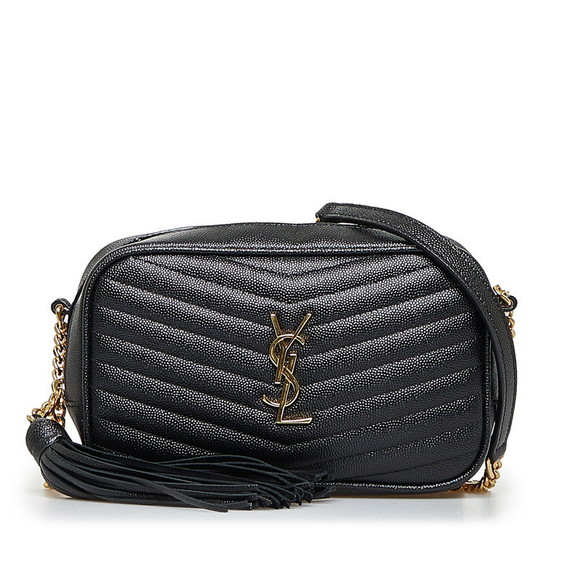 Saint Laurent Tassel Chain Shoulder Bag Mini Crossbody Bag Black - Picture 1 of 7